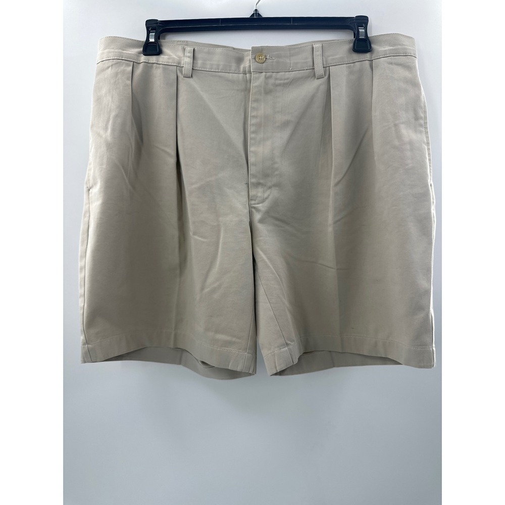 Polo Ralph Lauren Tyler Short Mens 40 Tan Khaki Pleated Chino Cotton Shorts